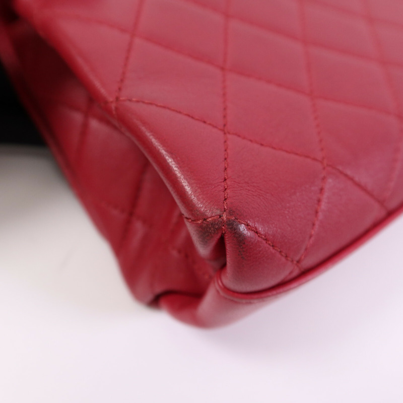 CHANEL 牛皮皮革Chain Shoulder Bag金扣鏈帶手挽肩背兩用袋-12