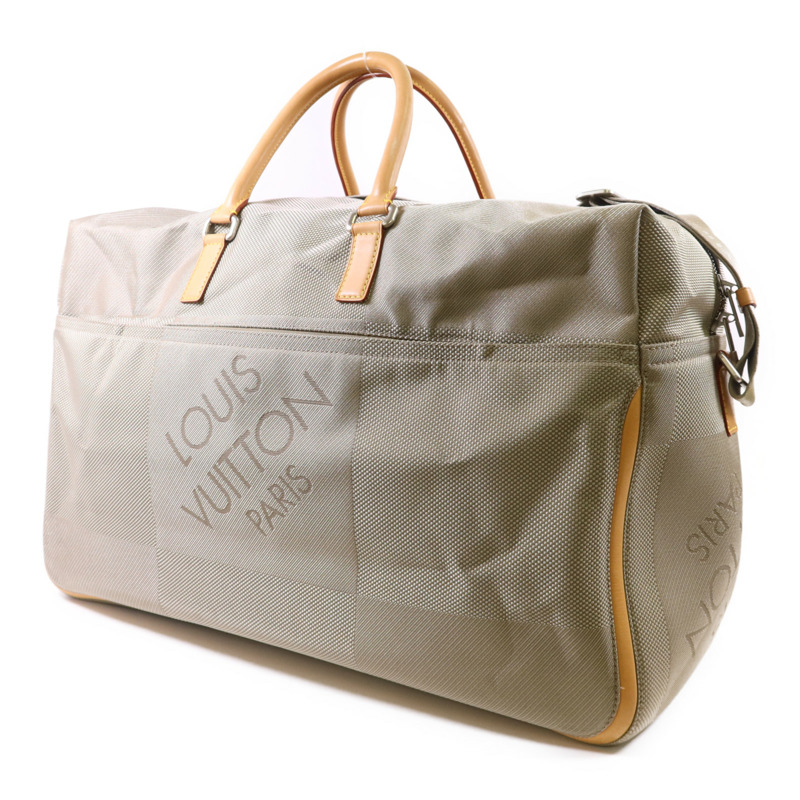 LOUIS VUITTON Damier Geant 帆布 Souverain Keepall 2005銀扣手挽肩背兩用袋-2