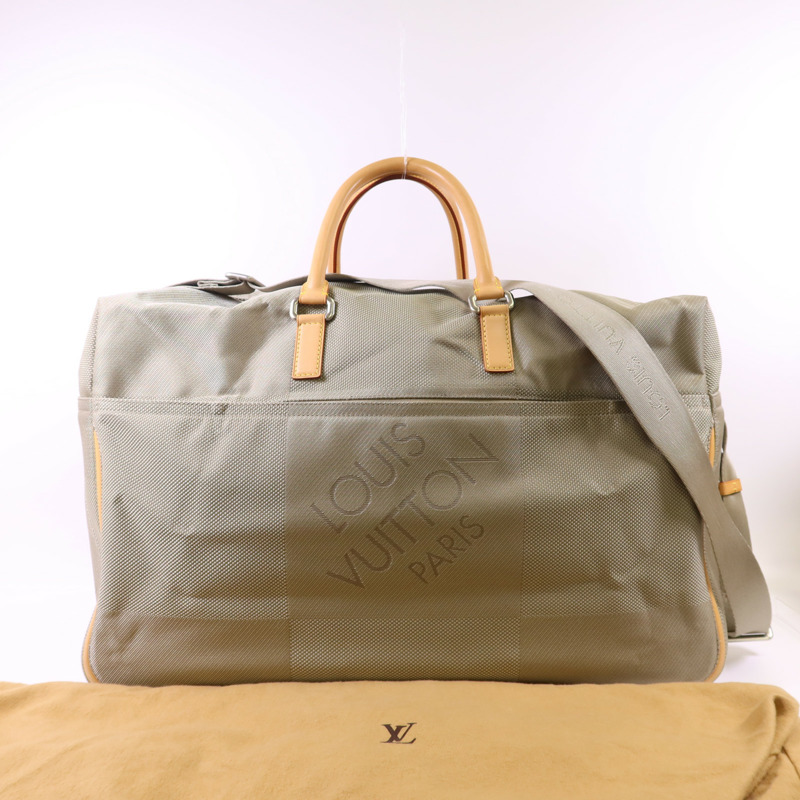 LOUIS VUITTON Damier Geant 帆布 Souverain Keepall 2005銀扣手挽肩背兩用袋-25
