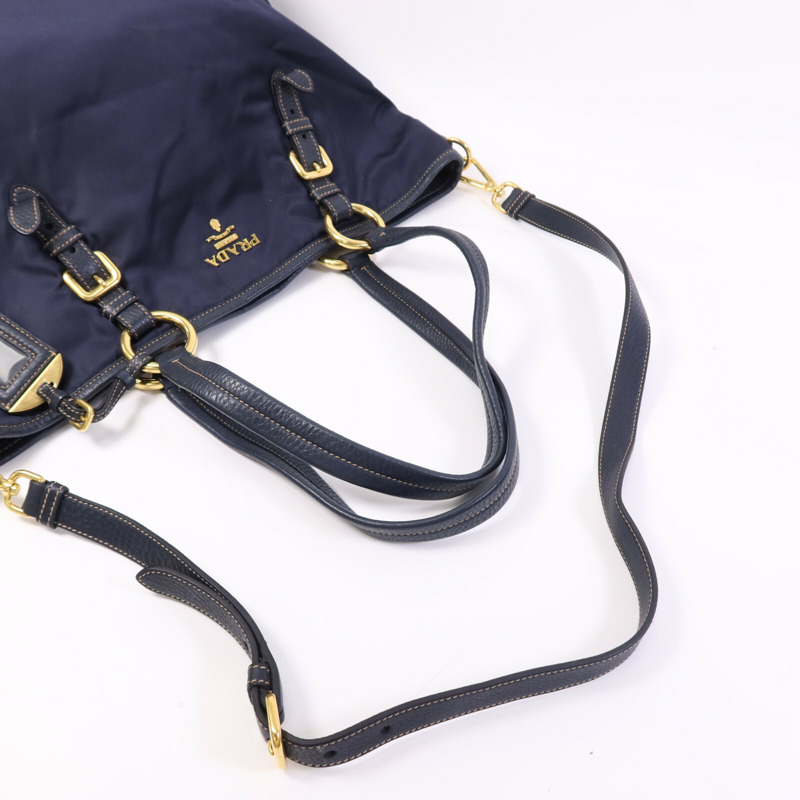 PRADA 尼龍2 Way Shoulder Bag金扣手挽肩背兩用袋-8