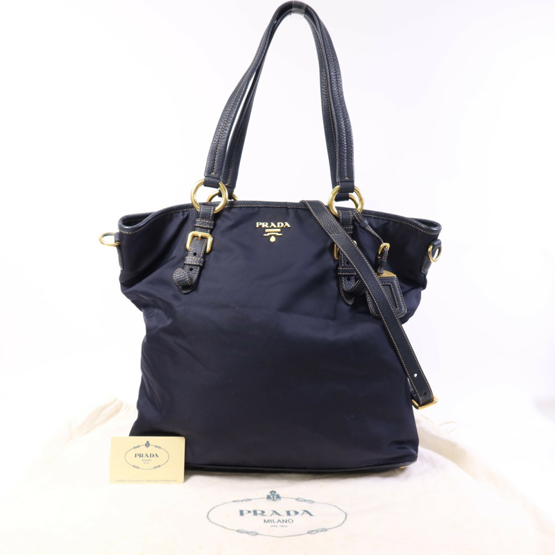 PRADA 尼龍2 Way Shoulder Bag金扣手挽肩背兩用袋-9