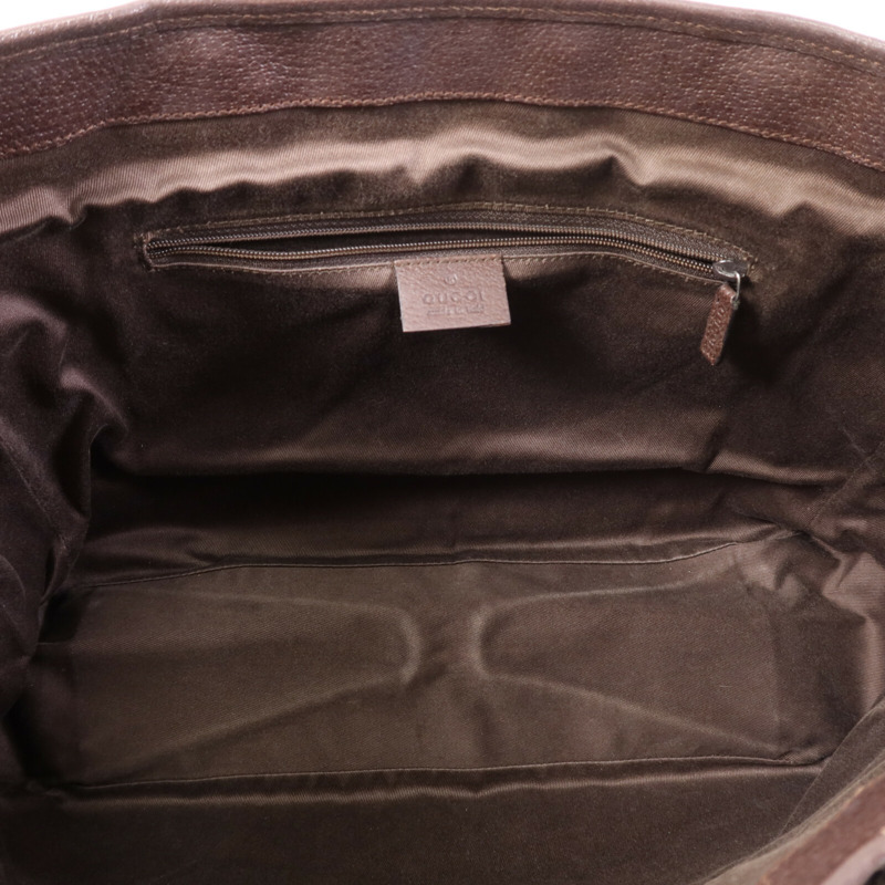 GUCCI 帆布Shoulder Bag銀扣肩背袋-4