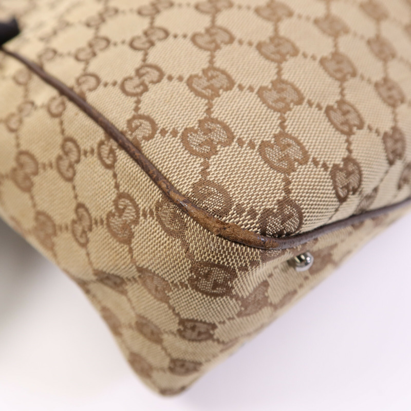 GUCCI 帆布Shoulder Bag銀扣肩背袋-10