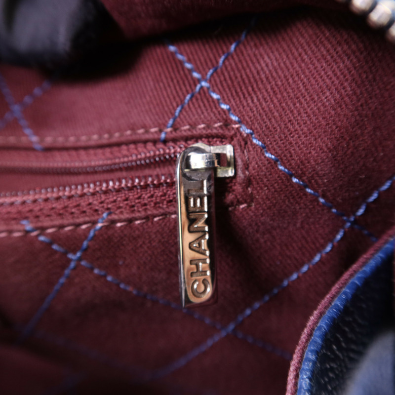 CHANEL 牛皮皮革Chain Shoulder Bag銀扣鏈帶手挽肩背兩用袋-11