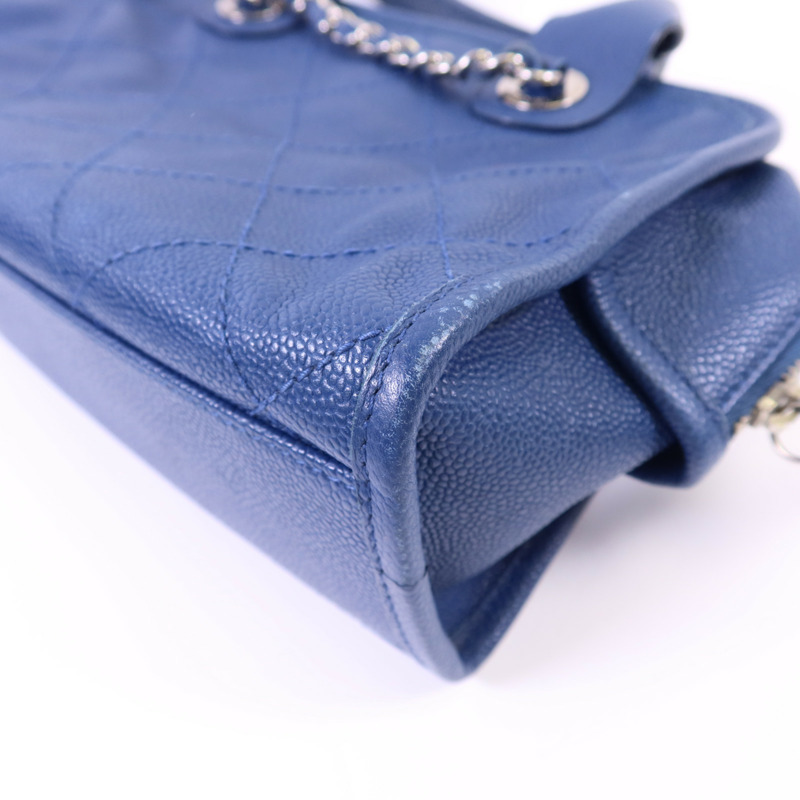 CHANEL 牛皮皮革Chain Shoulder Bag銀扣鏈帶手挽肩背兩用袋-14