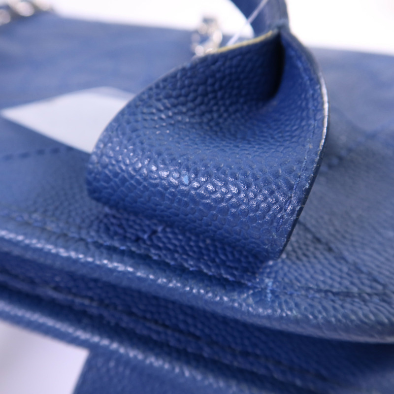 CHANEL 牛皮皮革Chain Shoulder Bag銀扣鏈帶手挽肩背兩用袋-18