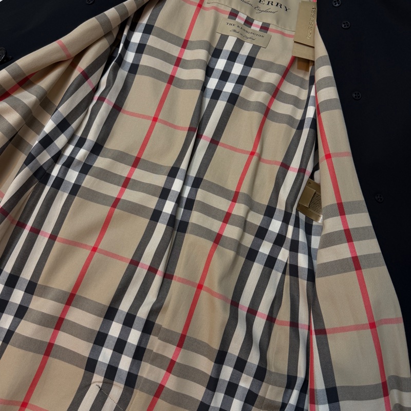 BURBERRY英國肯辛頓黑色風衣UK8-11