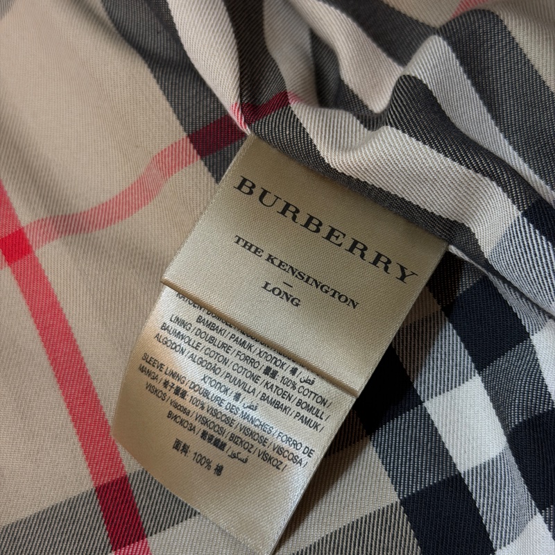 BURBERRY英國肯辛頓黑色風衣UK8-13