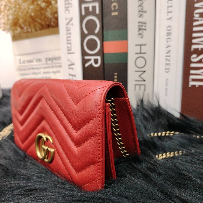 Gucci 紅色斜孭袋-3