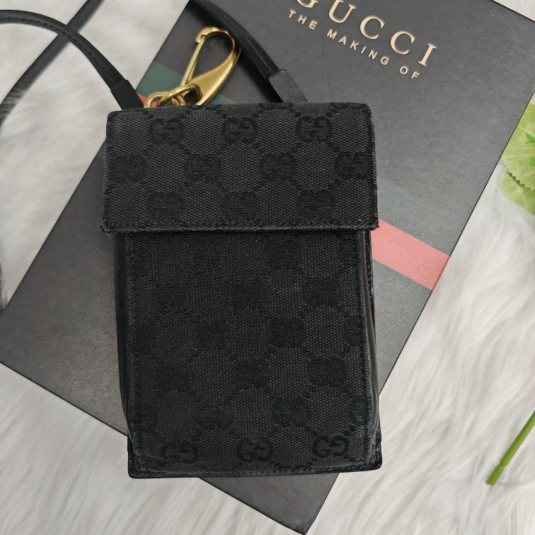 Gucci 古馳 黑色 中古 腰包-0