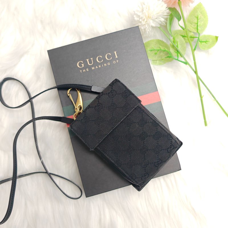 Gucci 古馳 黑色 中古 腰包-1