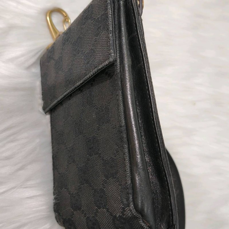 Gucci 古馳 黑色 中古 腰包-3