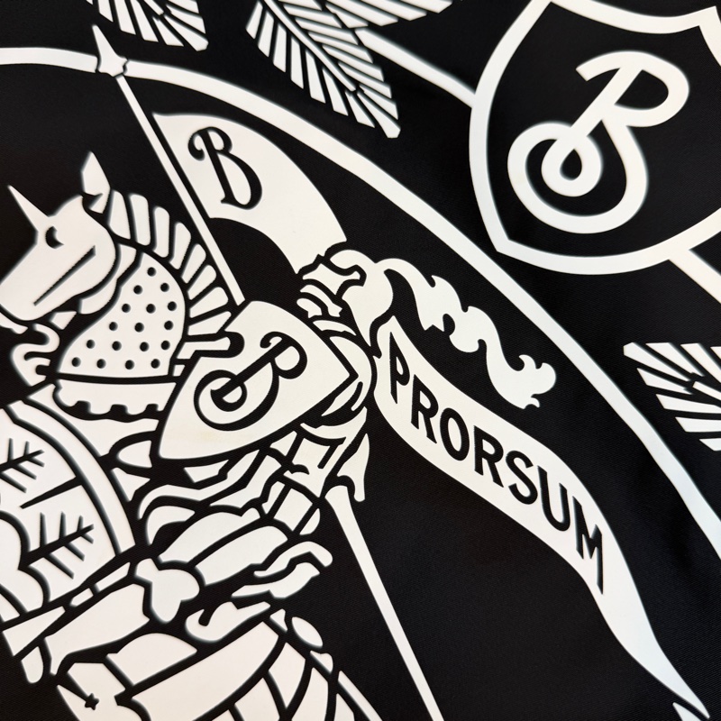 BURBERRY英國男款馬術騎士印花尼龍連帽外套S-18