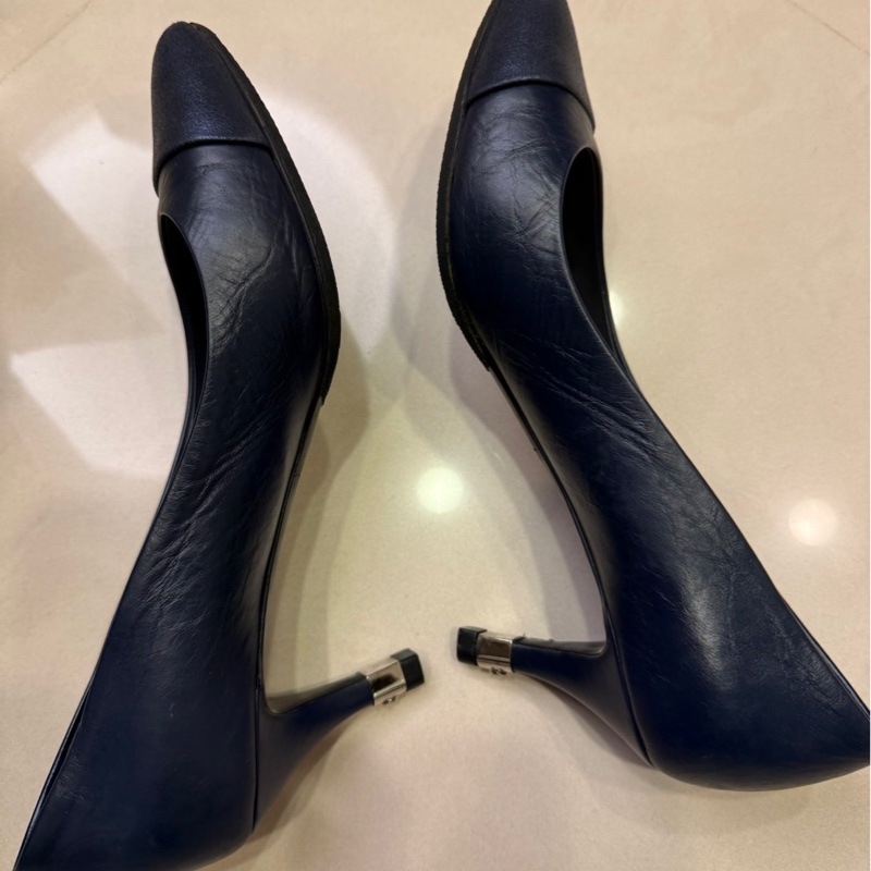 Chanel 藍色高跟鞋-5
