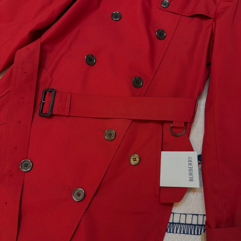 BURBEERY日系倫敦紅色連帽風衣38-5