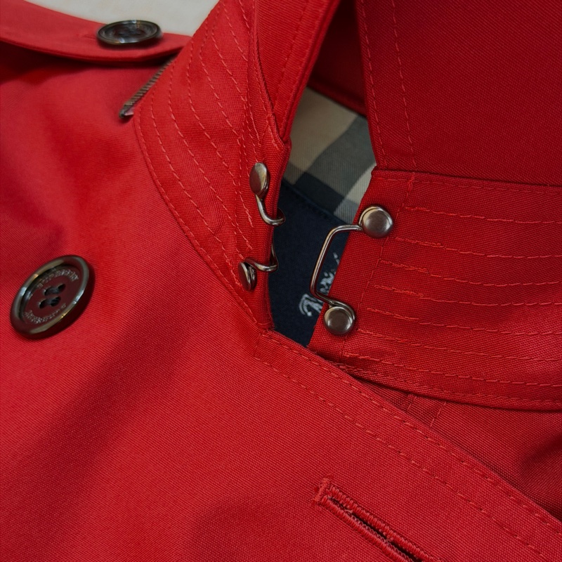 BURBEERY日系倫敦紅色連帽風衣38-6