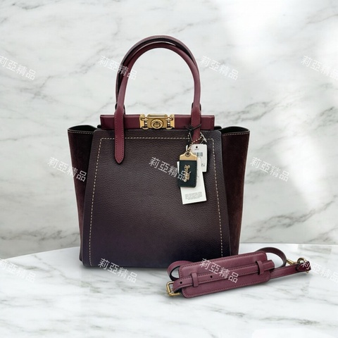 莉亞精品♡ Coach 公文包 紫 二手美包