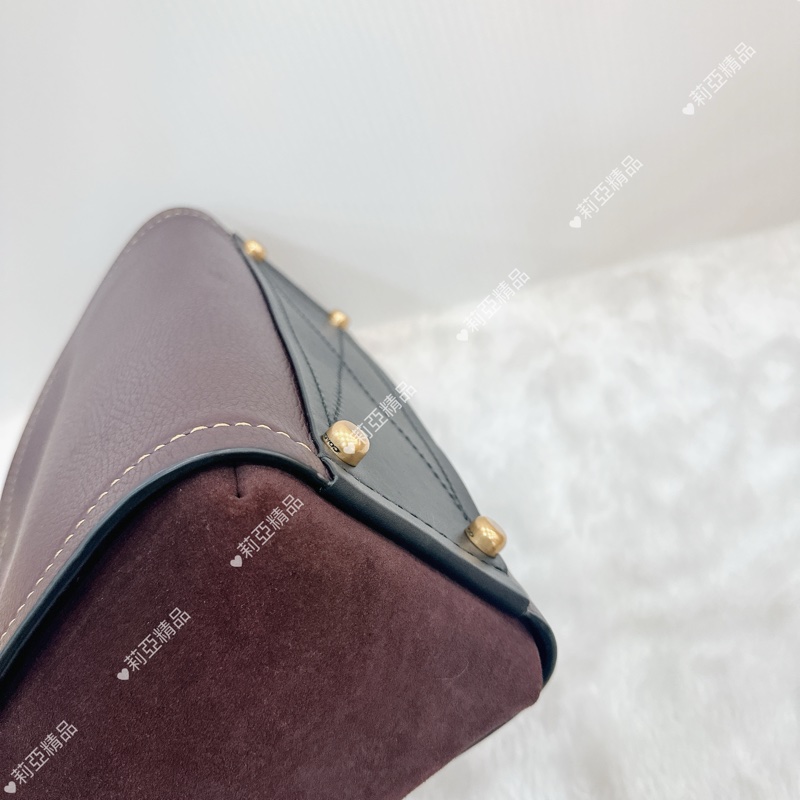 莉亞精品♡ Coach 公文包 紫 二手美包-8