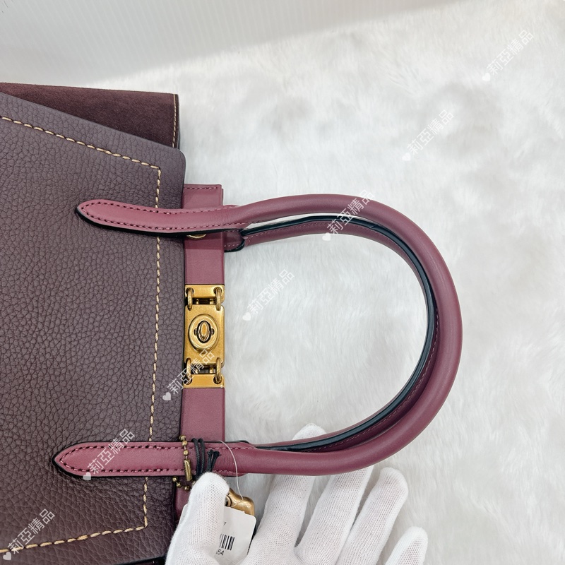 莉亞精品♡ Coach 公文包 紫 二手美包-12