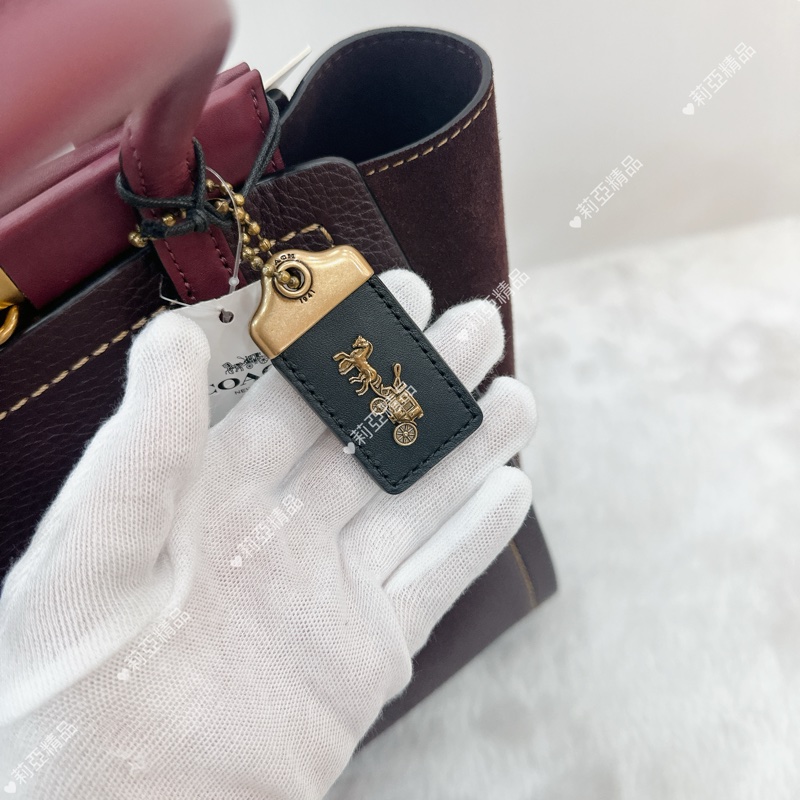 莉亞精品♡ Coach 公文包 紫 二手美包-13