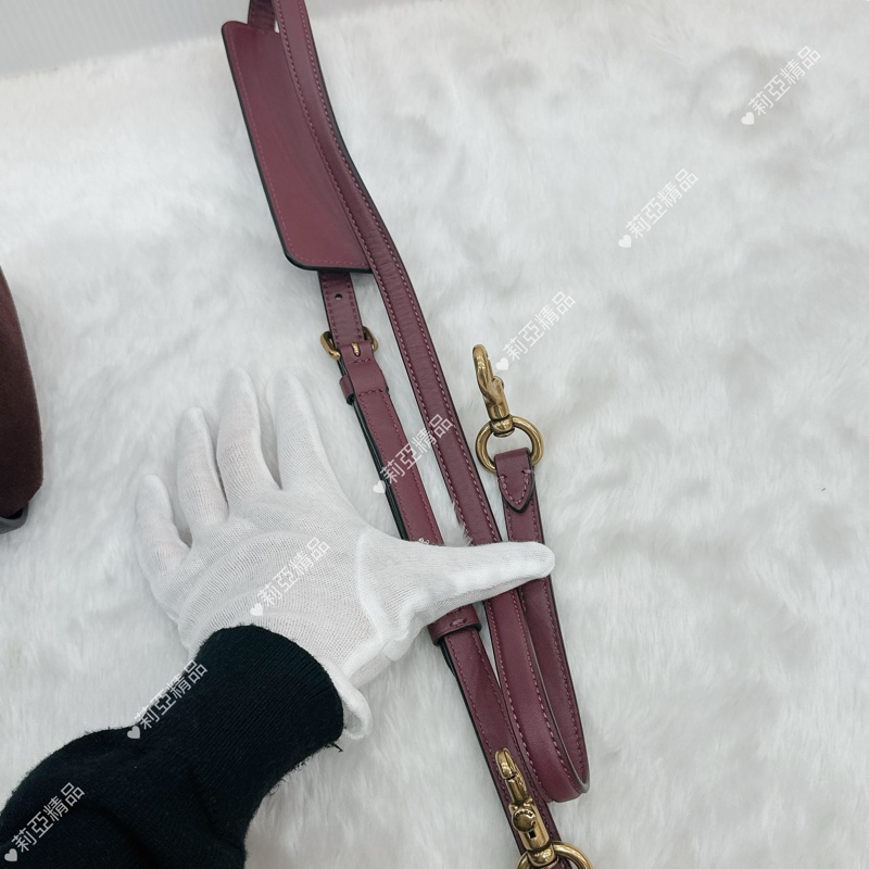 莉亞精品♡ Coach 公文包 紫 二手美包-17