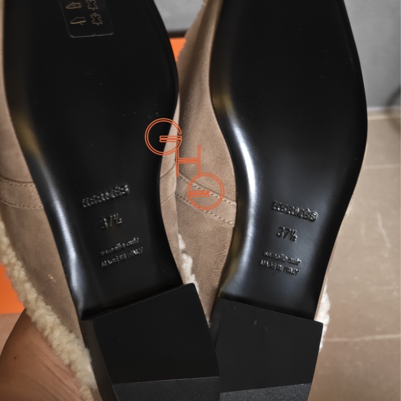 愛馬仕Oz 穆勒鞋/ 大象灰/ 37.5 (全新品)-6