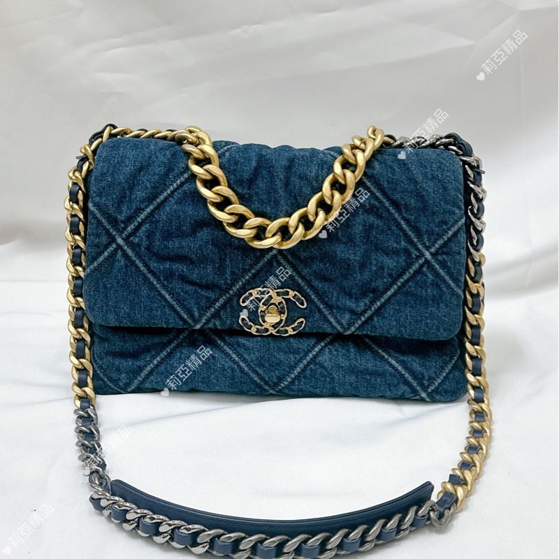 莉亞精品♡ Chanel 牛仔19Bag 二手美包-2
