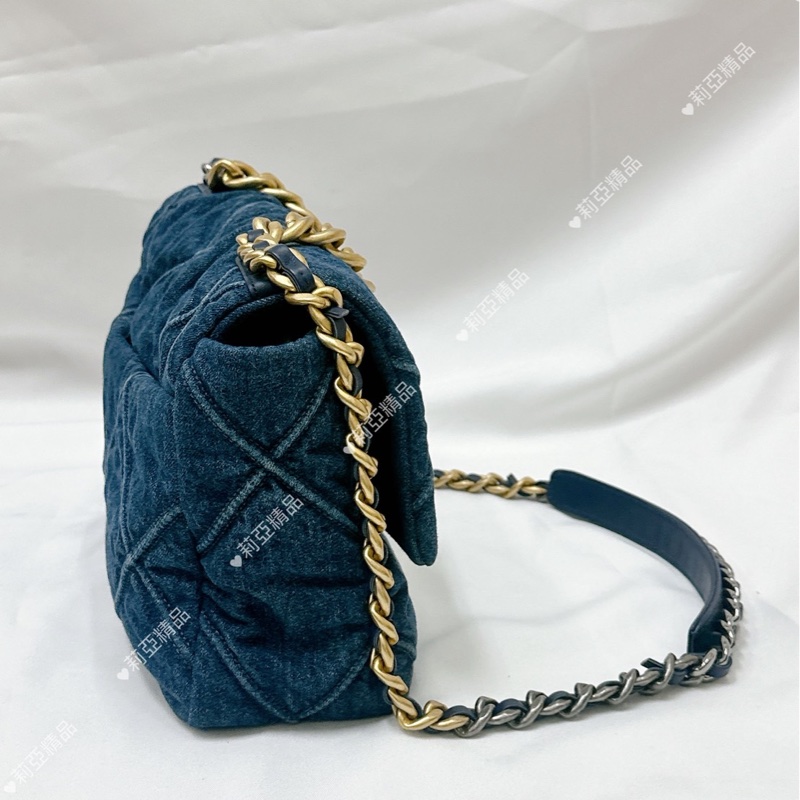 莉亞精品♡ Chanel 牛仔19Bag 二手美包-5