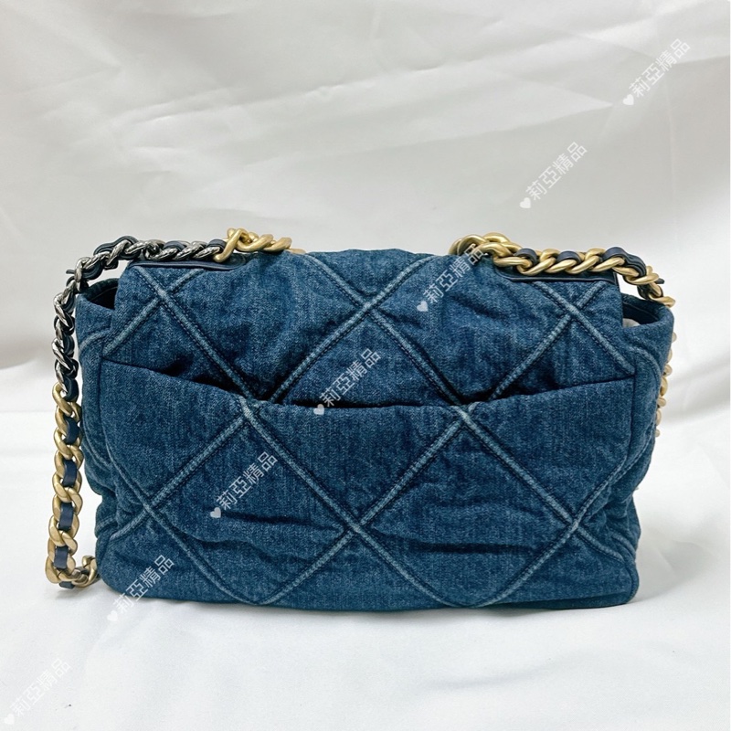 莉亞精品♡ Chanel 牛仔19Bag 二手美包-6