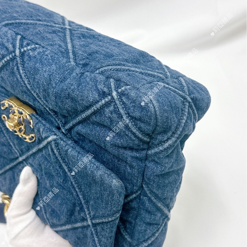 莉亞精品♡ Chanel 牛仔19Bag 二手美包-9