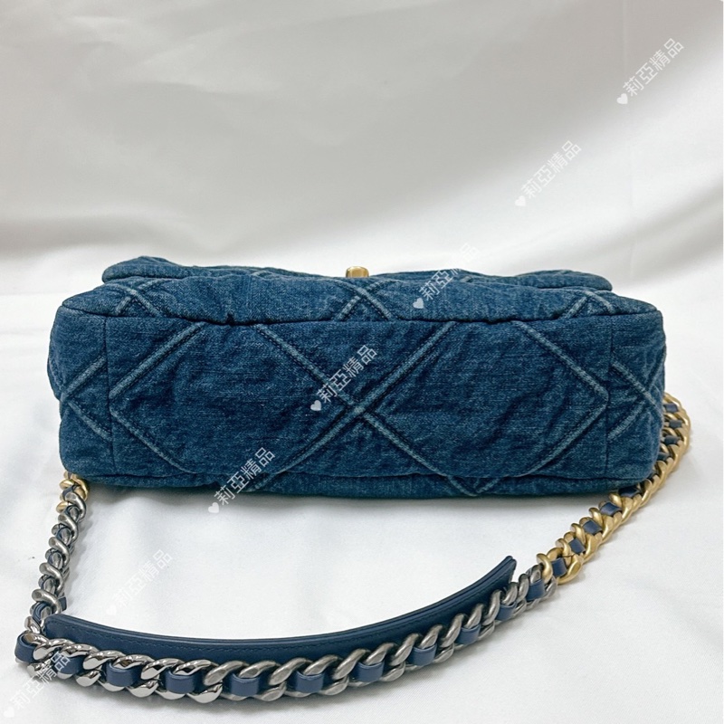 莉亞精品♡ Chanel 牛仔19Bag 二手美包-10