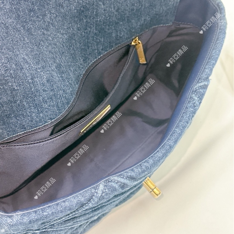 莉亞精品♡ Chanel 牛仔19Bag 二手美包-11