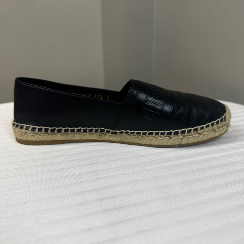 Christian Dior Lambskin Granville Espadrilles 黑色平底羊皮草織鞋 39.5碼-4
