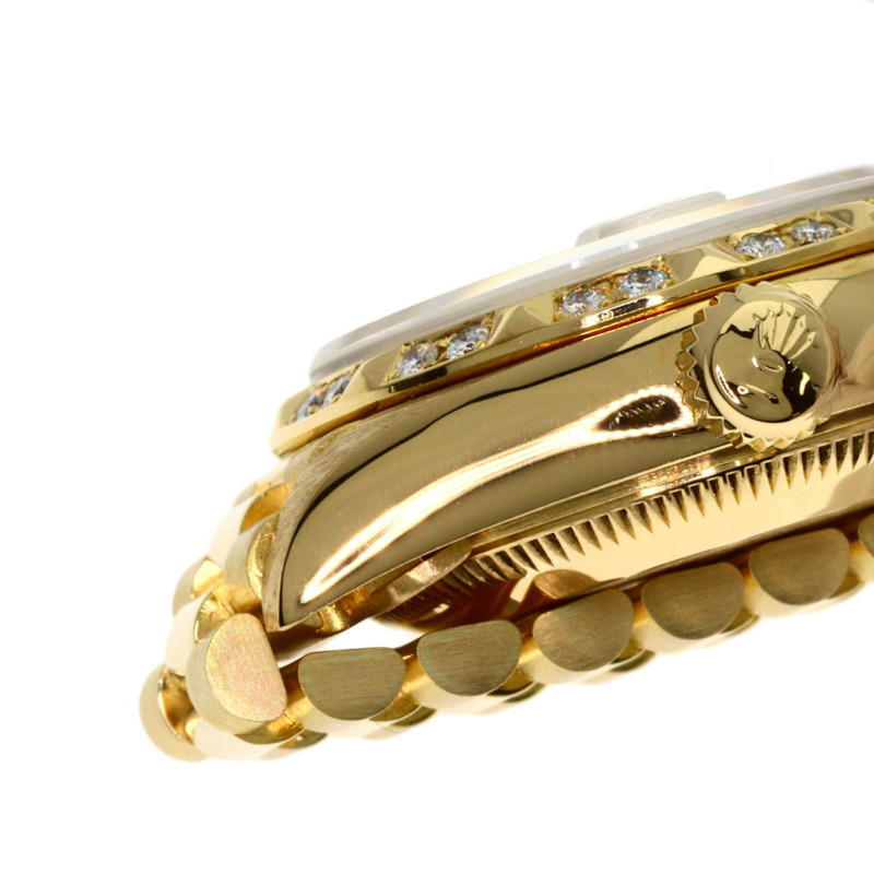 Rolex 69258G Datejust 10P 鑲鑽錶圈腕錶，18K黃金/18KYG/鑽石女士款-12