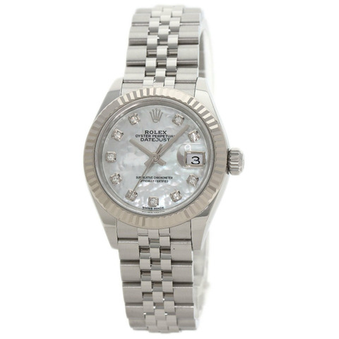 勞力士 279174NG Datejust 女士十鑽腕錶，精鋼/SS/18K 白金材質