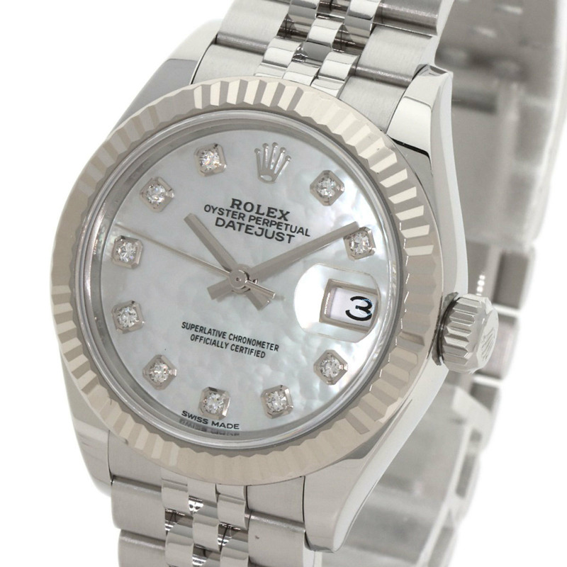 勞力士 279174NG Datejust 女士十鑽腕錶，精鋼/SS/18K 白金材質-2