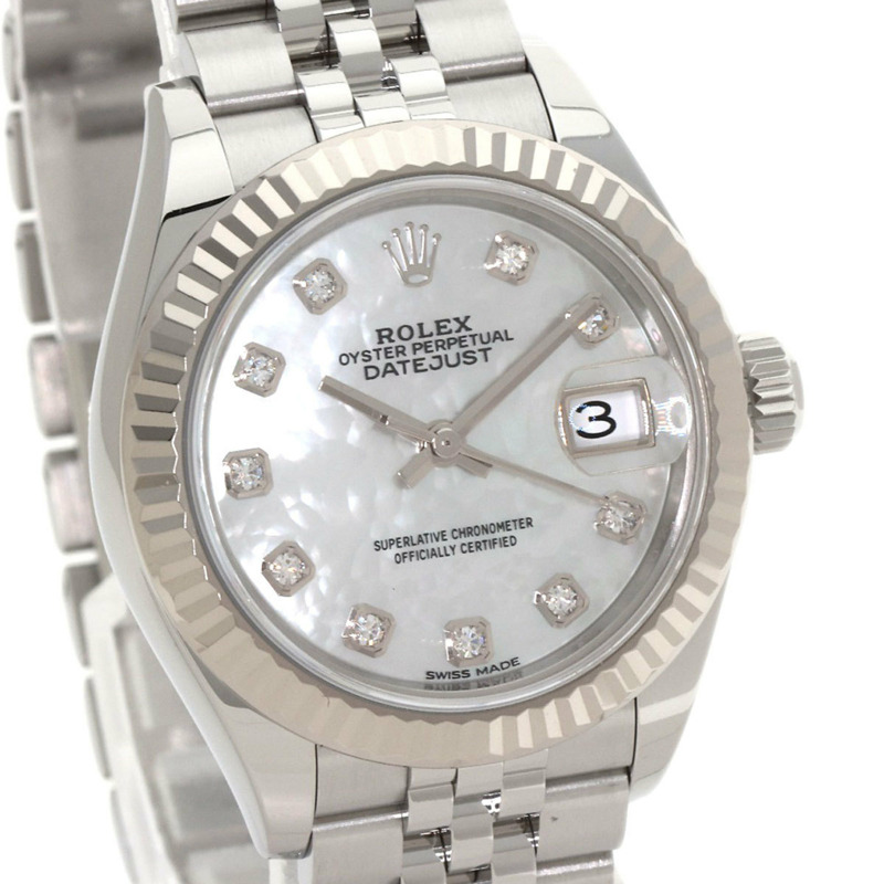 勞力士 279174NG Datejust 女士十鑽腕錶，精鋼/SS/18K 白金材質-3