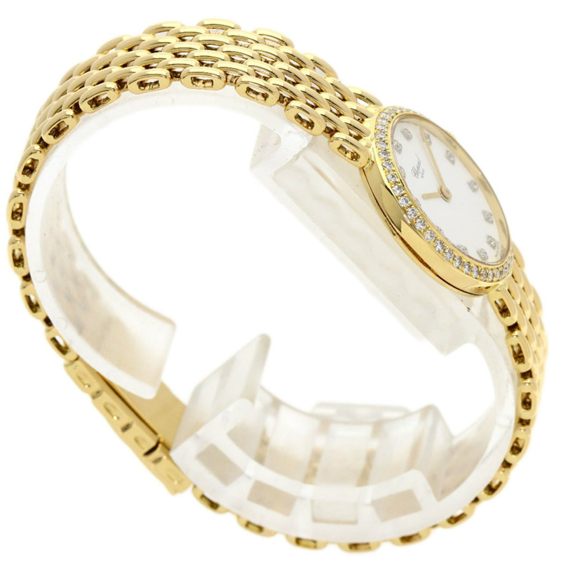 蕭邦 (Chopard) 10/5911 經典款 12P 鑲鑽腕錶,18K 黃金錶殼/18KYG/鑽石,女款-1