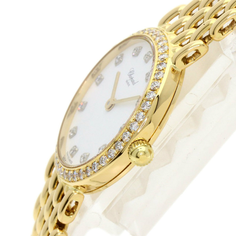 蕭邦 (Chopard) 10/5911 經典款 12P 鑲鑽腕錶,18K 黃金錶殼/18KYG/鑽石,女款-4