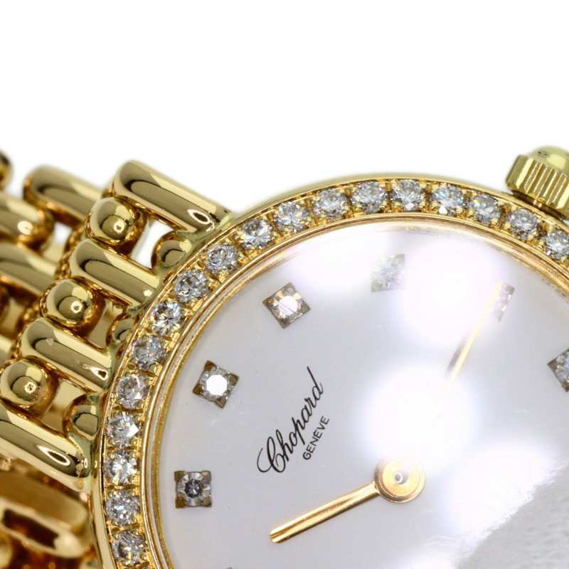 蕭邦 (Chopard) 10/5911 經典款 12P 鑲鑽腕錶,18K 黃金錶殼/18KYG/鑽石,女款-11