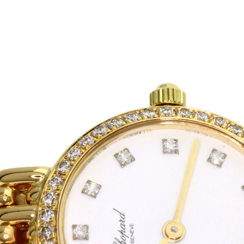 蕭邦 (Chopard) 10/5911 經典款 12P 鑲鑽腕錶,18K 黃金錶殼/18KYG/鑽石,女款-17