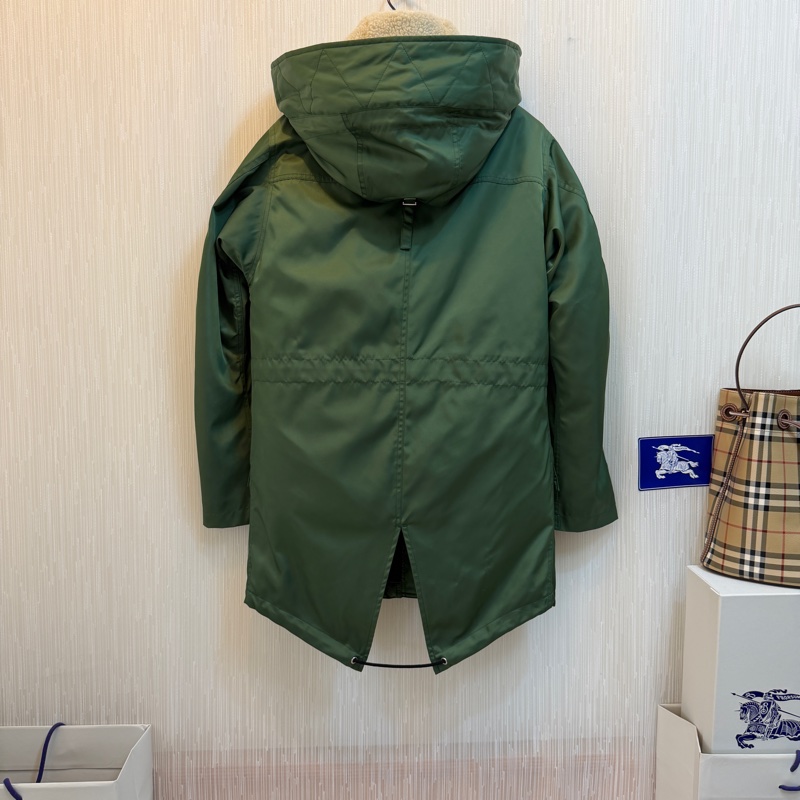BURBERRY英國草綠色兩件式風衣XXS-6