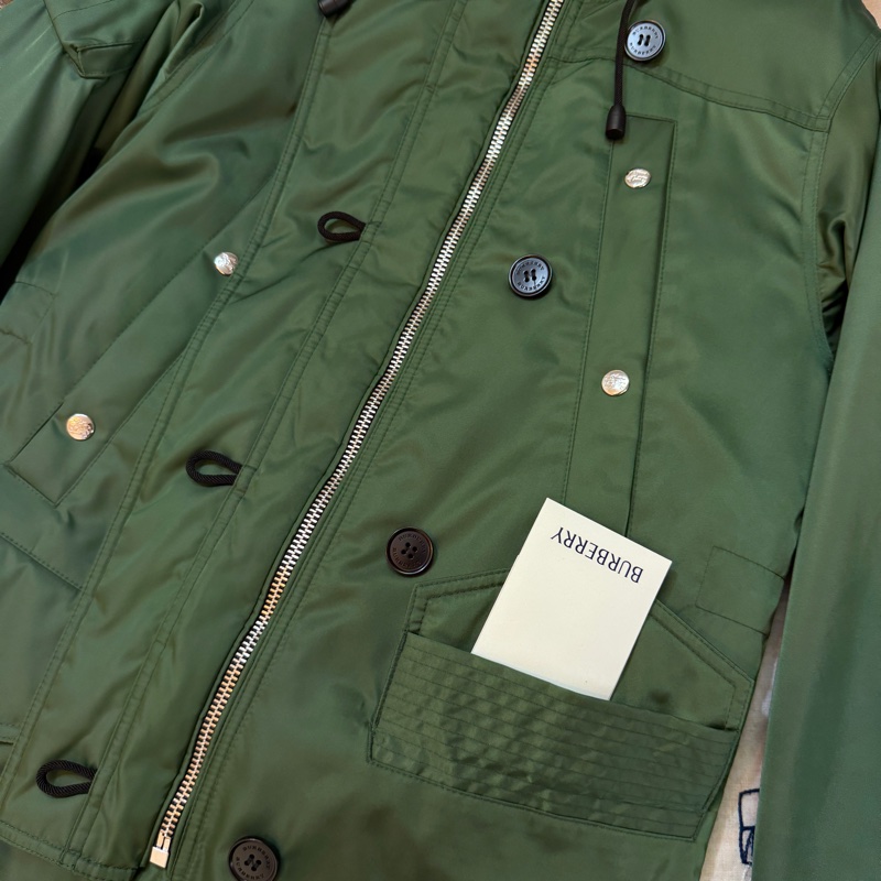 BURBERRY英國草綠色兩件式風衣XXS-8
