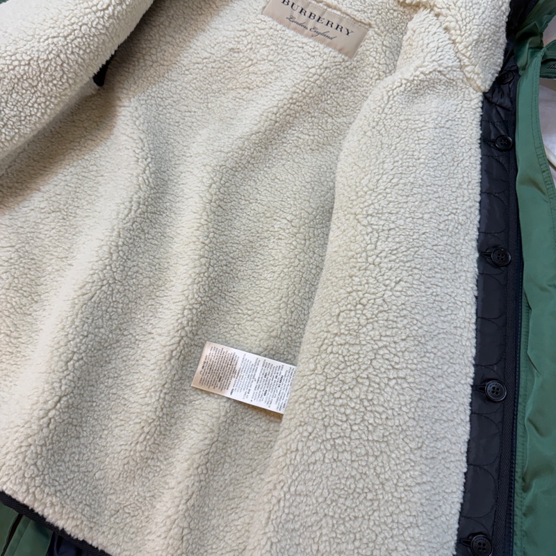 BURBERRY英國草綠色兩件式風衣XXS-11