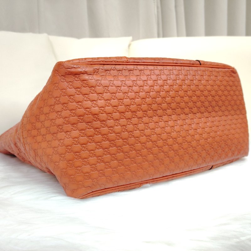 Gucci 古馳 Bree 中古 橙色 壓紋老花 托特包-3