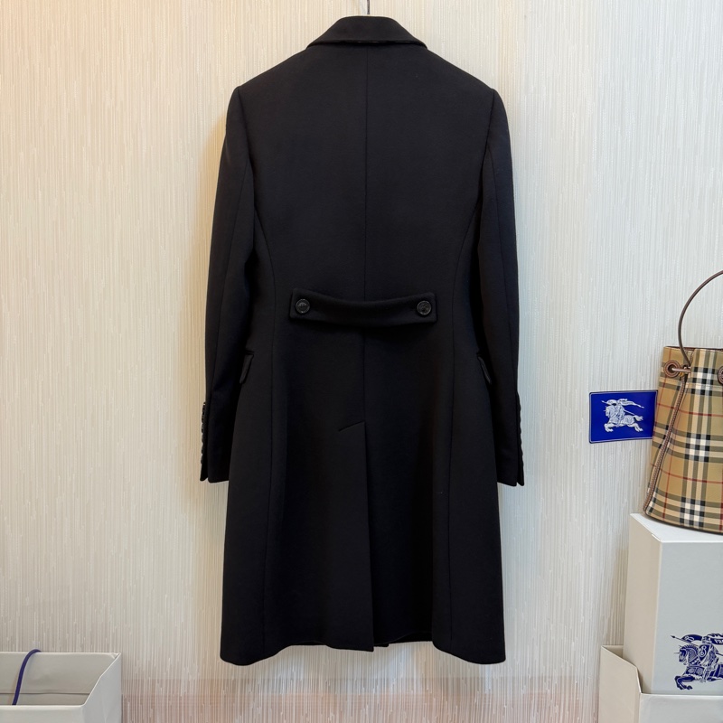 BURBERRY英國黑色羊絨混紡大衣UK8-4