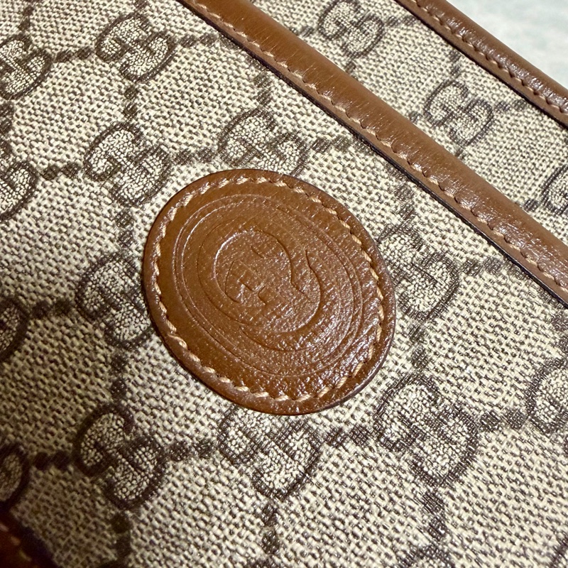 近全新‼️GUCCI 658572 經典棕色老花 INTERLOCKING G系列帆布迷你斜背包 相機包-2