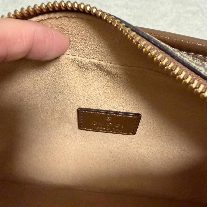 近全新‼️GUCCI 658572 經典棕色老花 INTERLOCKING G系列帆布迷你斜背包 相機包-7