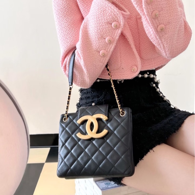 JK國際二手精品✨Chanel 大logo tote 芯片款-1