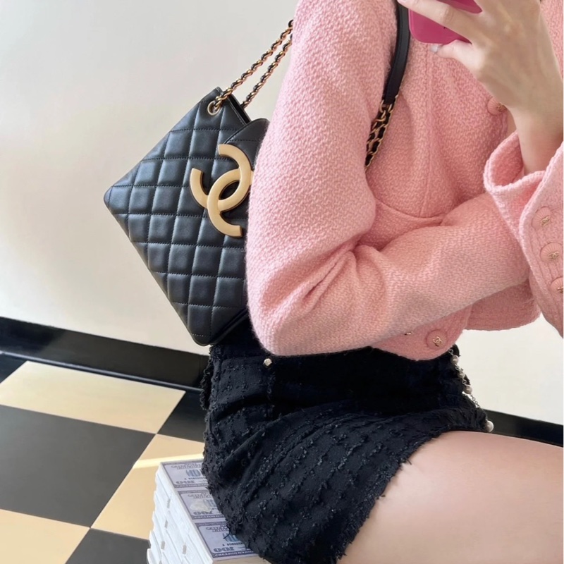 JK國際二手精品✨Chanel 大logo tote 芯片款-2